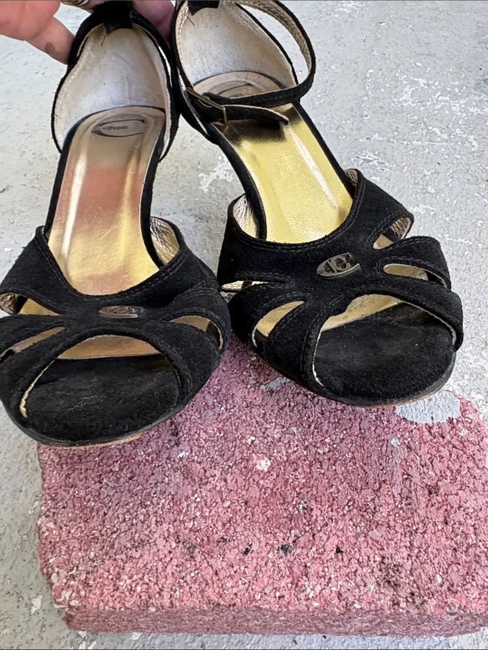 Just Cavalli open toe heels